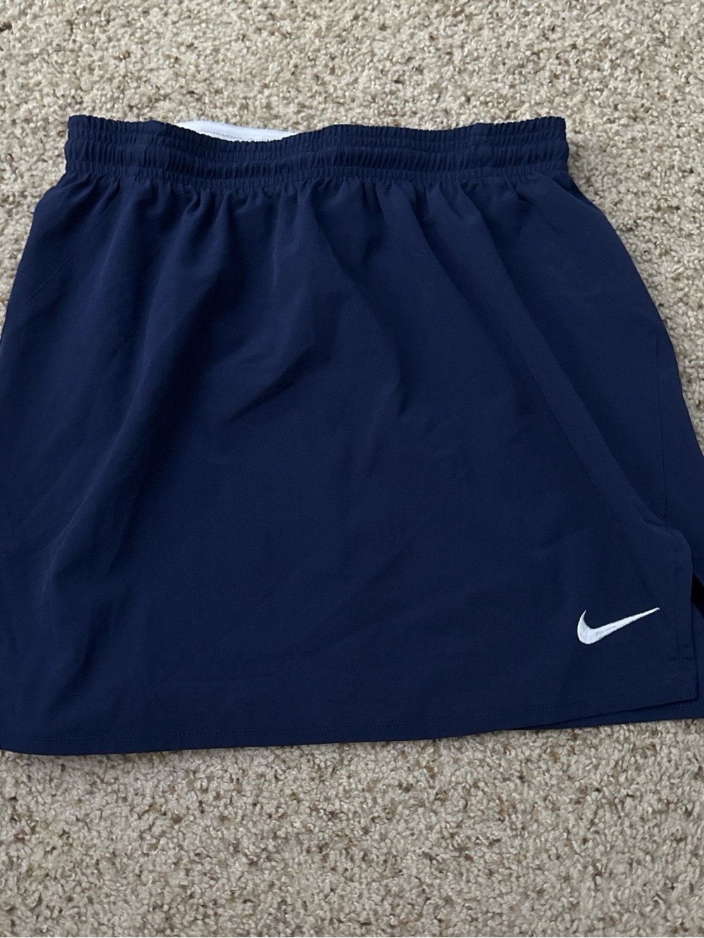 Nike Navy and White Dri-FIT Athletic Skirt